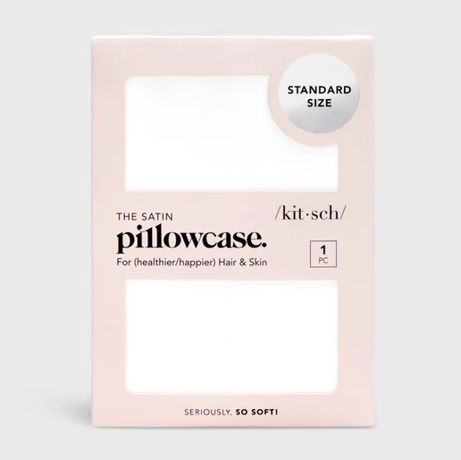 Kitsch Satin Pillowcase- White