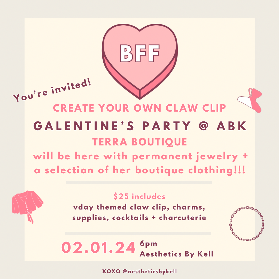 Create your own claw clip: Galentine's Edition