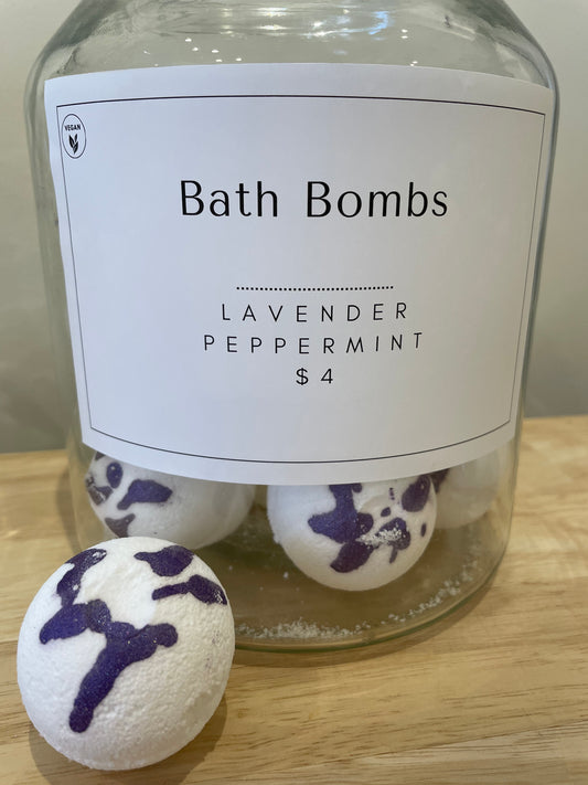 Lavender Peppermint Bath Bombs