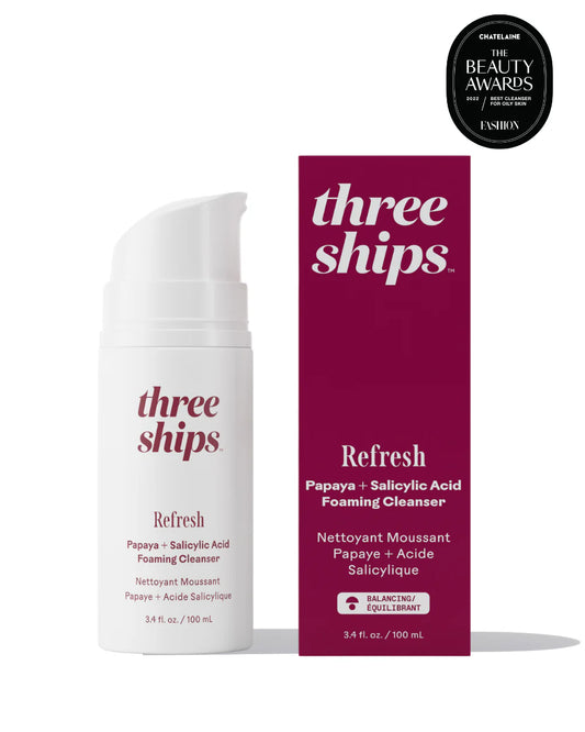 Three Ships Refresh Papaya + Salicylic Acid Foaming Cleanser