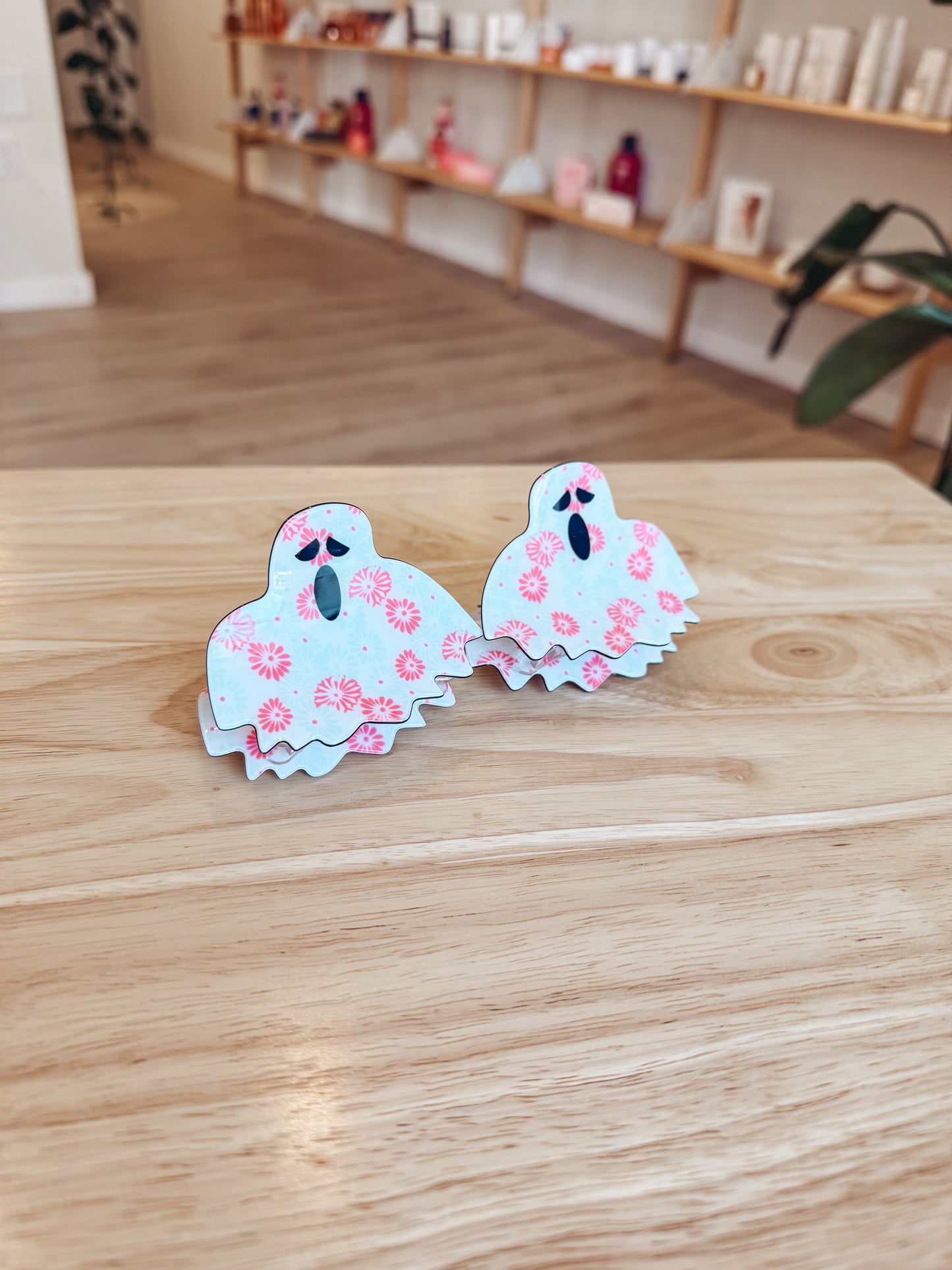 Spooky Ghost Halloween Claw Clips