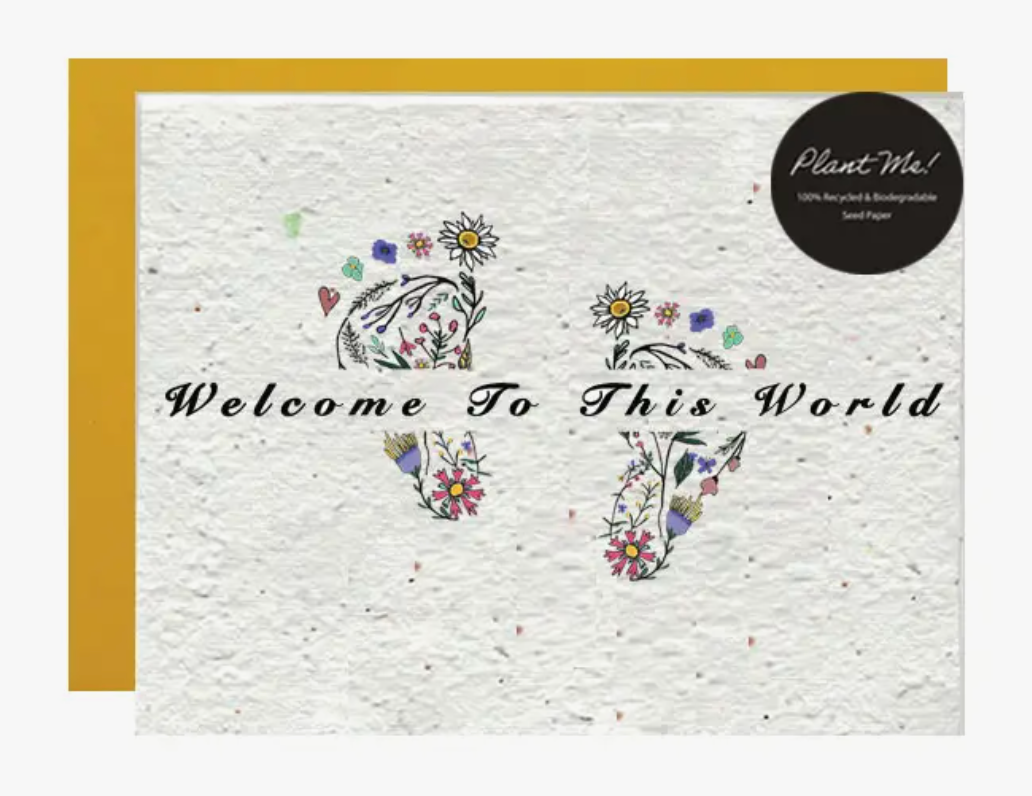 Seed Paper Plantable Greeting Card - Welcome Baby