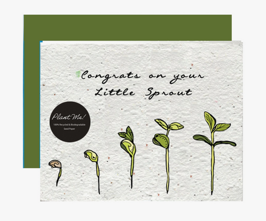 Seed Paper Plantable Greeting Card - Sprouting Joy Baby