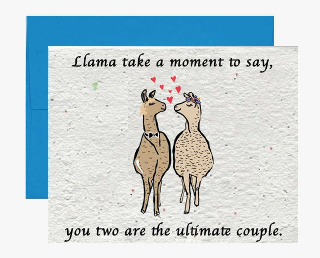 Seed Paper Plantable Greeting Card - Llama Love