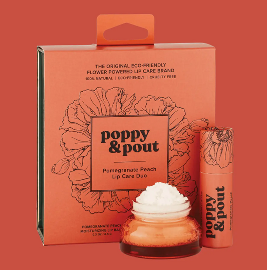 Poppy & Pout- Pomegranate Peach Lip Care Duo
