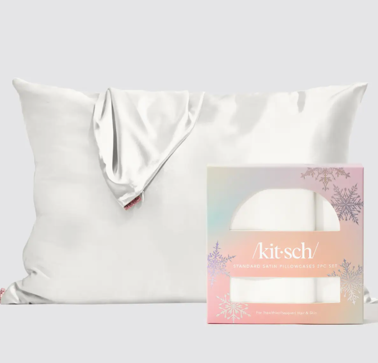 Kitsch Satin Pillowcase Set- Ivory