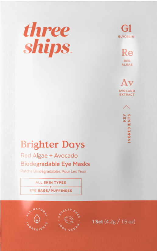 Three Ships Brighter Days Biodegradable Eye Mask - 1 set