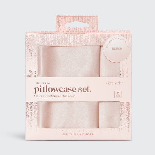 Kitsch Satin Pillowcase Set - Blush